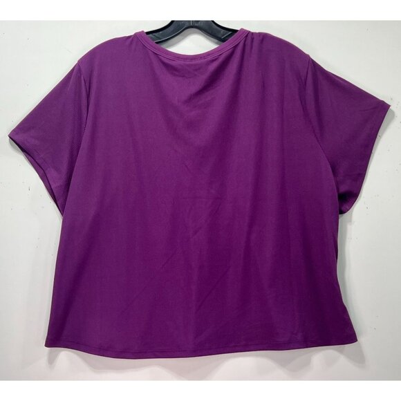 Rue 21 - Women's Short Sleeve Stretch Blouse - Purple - 4X - Picture 2 of 11